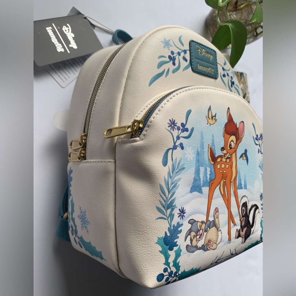 New Loungefly Disney Bambi Snow Friends Mini Backpack. - Picture 3 of 5